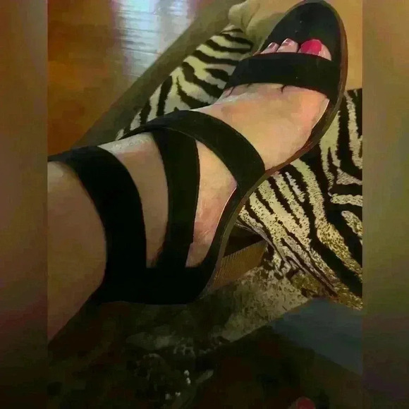 Black Strappy Heels - Picture 4 of 6